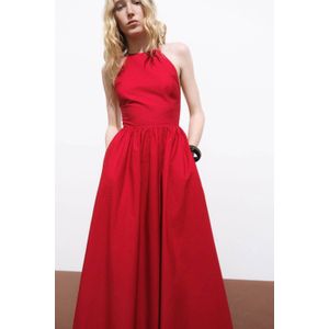 Mango maxi jurk rood