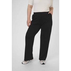 Kaffe Curve wide leg high waist casual broek zwart