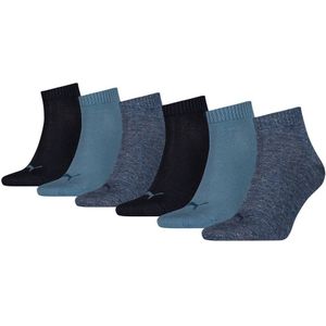 Puma sokken met logo - set van 6 blauw
