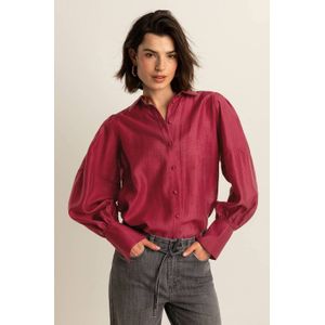 Expresso satijnen blouse rood