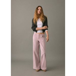 MANGO TEEN Wide leg low waist wide leg jeans lichtroze