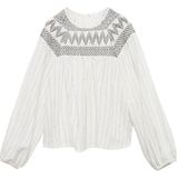 Mango Kids blouse met krijtstreep wit