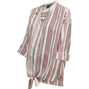 ONLY MATERNITY zwangerschapsblouse OLMLOUISE met all over print roze/ecru