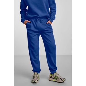 PIECES high waist regular fit sweatpants PCCHILLI kobaltblauw