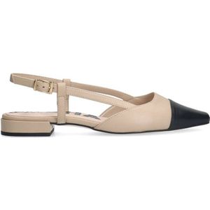 Sacha leren slingback loafers beige