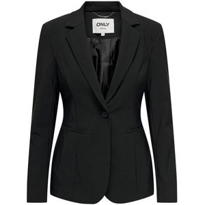 ONLY getailleerde blazer ONLTRAVEL zwart