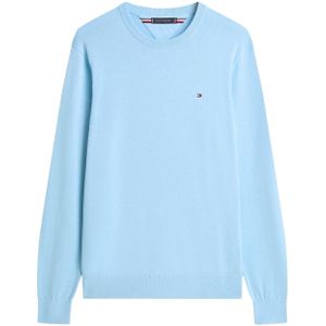 Tommy Hilfiger Mannen Essential SSNL katoen ronde hals MW0MW39999 Trui Trui, blauw, XS, Blauw (Well Water), XS