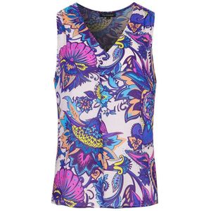 G-maxx blousetop Dominica met all over print blauw/beige/roze