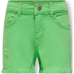 KIDS ONLY GIRL short KOGROBYN met slijtage felgroen