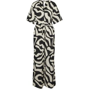 VERO MODA jumpsuit VMAGNETE met grafische print zwart/wit