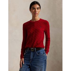 Polo Ralph Lauren - Plaited Wool and Cashmere Crew-Neck - Rood - Dames - Truien