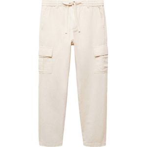 Mango Man regular fit cargo broek ecru