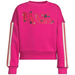 Coolcat - Julia - Fleece Sweater - Magenta - Boxy Fit - Glitter Printopdruk