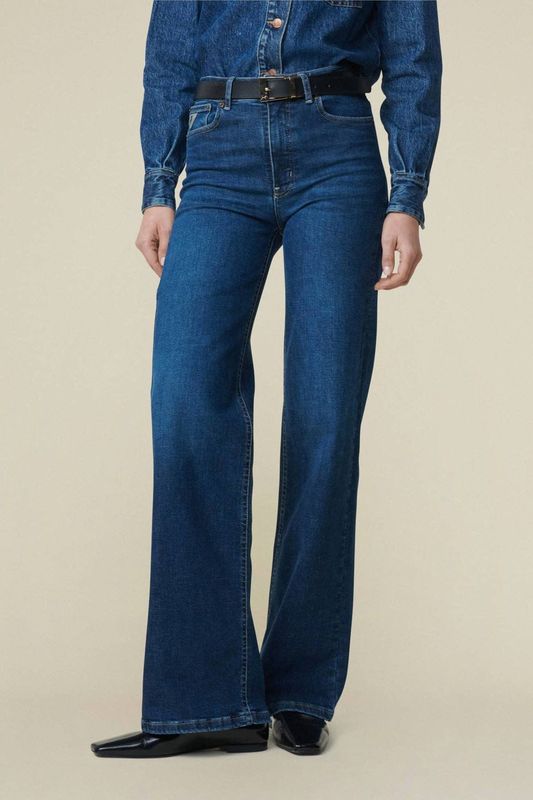 Lois - Wide Leg Jeans - Donkerblauw - Dames