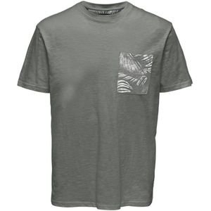 ONLY & SONS regular fit T-shirt ONSPERRY grijs
