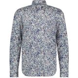 State of Art regular fit overhemd met all over print blauw