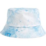 WE Fashion tie-dye bucket hoed blauw/wit