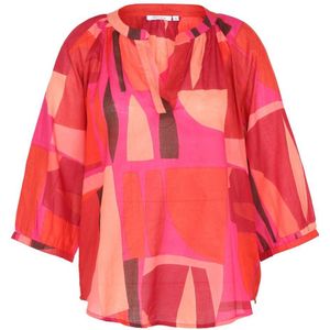 Paprika blousetop met all over print fuchsia/multi