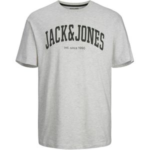 JACK & JONES JUNIOR T-shirt JJEJOSH met tekst grijs