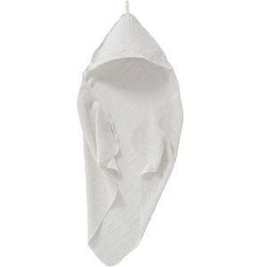 Cottonbaby badcape Cottonsoft Sparkle 75x75 cm wit/zwart