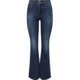 ONLY TALL high waist flared jeans dark blue denim