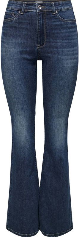 ONLY TALL high waist flared jeans dark blue denim