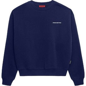 Prohibited sweater met backprint donkerblauw