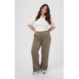 Kaffe - Curve KCannita - Casual Broek - Lichtbruin - Hoge Taille
