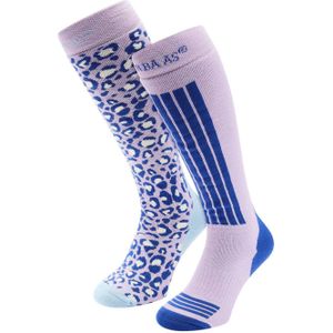Poederbaas - Skisokken - Lila - 2-pack - Dames