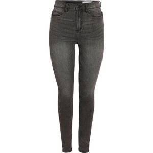 NOISY MAY Curve high waisted skinny jeans NMCALLIE medium grey denim