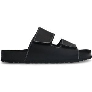 Sacha nubuck slippers zwart