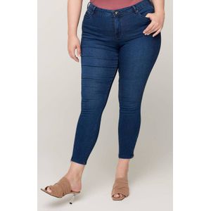 Zizzi high waist cropped super slim fit jeans AMY dark denim