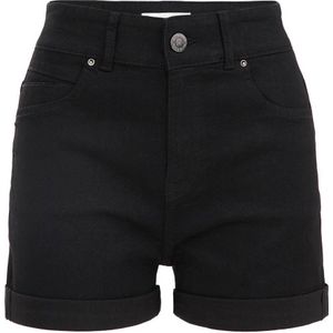 WE Fashion Blue Ridge high waist slim fit denim short zwart