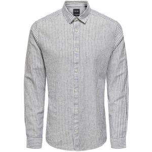 ONLY & SONS gestreept slim fit overhemd ONSCAIDEN