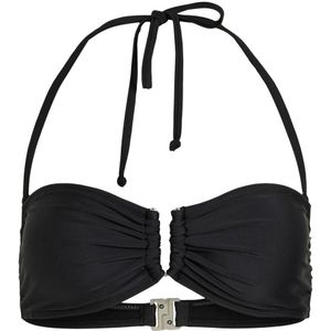 VILA voorgevormde strapless bandeau bikinitop VIMOLLY zwart