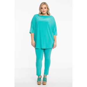 Yoek Loretta's Favourites tregging van DOLCE travelstof turquoise