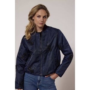 Tramontana bomberjack met pailletten donkerblauw