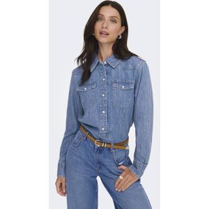 ONLY denim blouse medium blue denim