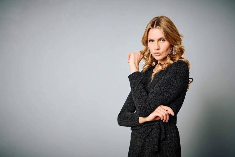 &Co Woman - Jurk - Zwart - Met Glitter