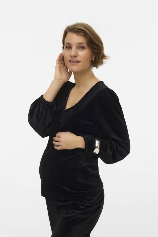 Blousetops - O-hals Top - Lange Mouwen - Regular Fit