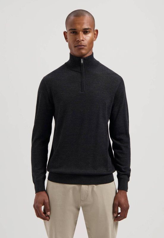 Dstrezzed - Gebreide Trui - Antraciet - 100% Wol