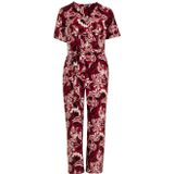 WE Fashion Curve jumpsuit met paisleyprint rood/ecru/zwart