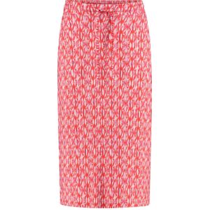 Expresso midi rok EX24-23052 met all over print rood/wit