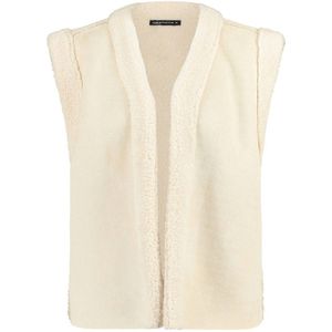 Expresso - Gilet - Ecru - Mouwloos - 100% Polyester - Teddy Uitvoering