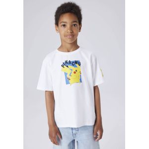 NAME IT KIDS Pokemon T-shirt met backprint wit