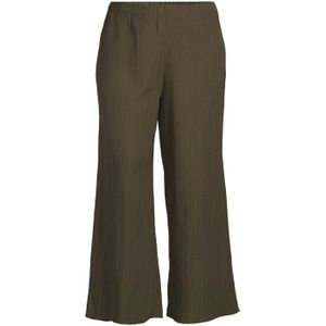 GREAT LOOKS crinkle wide leg broek khaki