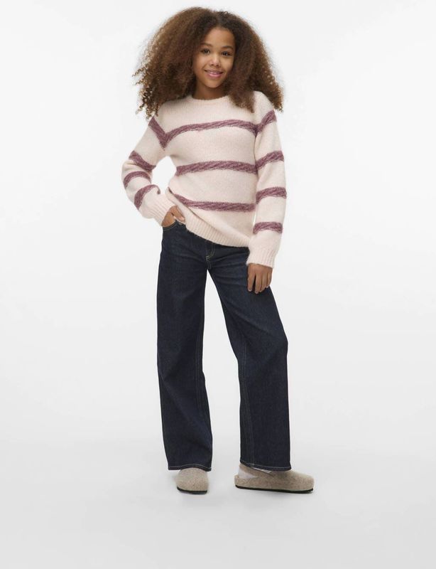 VERO MODA GIRL - Gebreide Trui - Wolmix - Streepprint