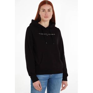 Tommy Jeans hoodie met logo zwart