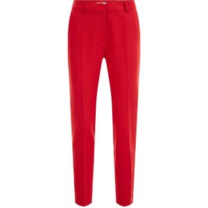 WE Fashion tapered fit pantalon rood