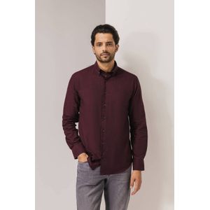 State of Art - Overhemd - Donkerrood - Regular Fit - 100% Katoen